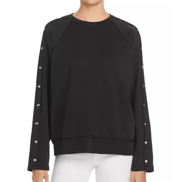 Alexander Wang Sweaters - Alexander Wang Black Crewneck Sweater with Snap-Button Sleeve nwt cold sleeve
